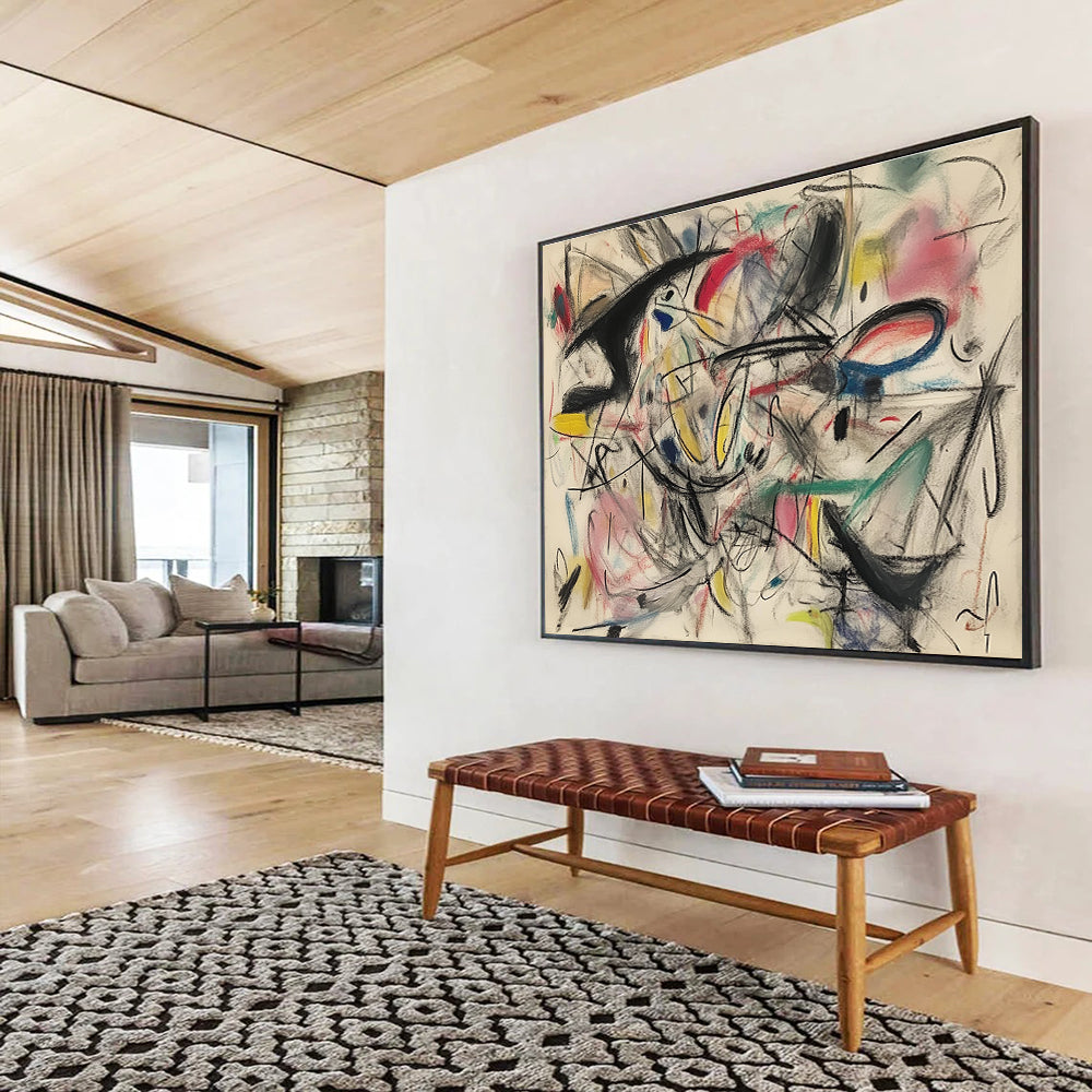 Colorful Sketch Abstract Painting with Dynamic Lines DYP461