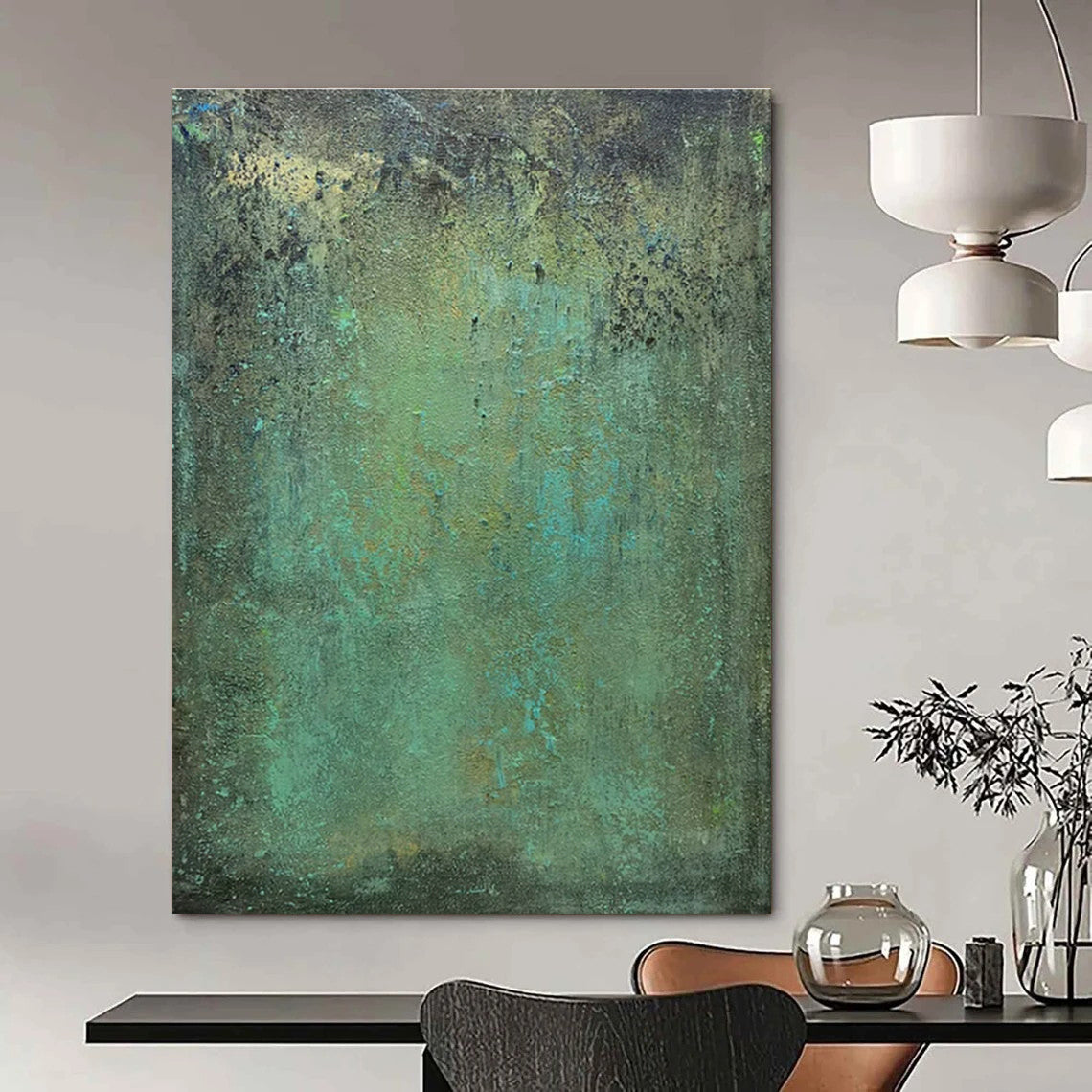 Original Handmade Abstract Canvas for Hallway and Cottage Office DLZ1486