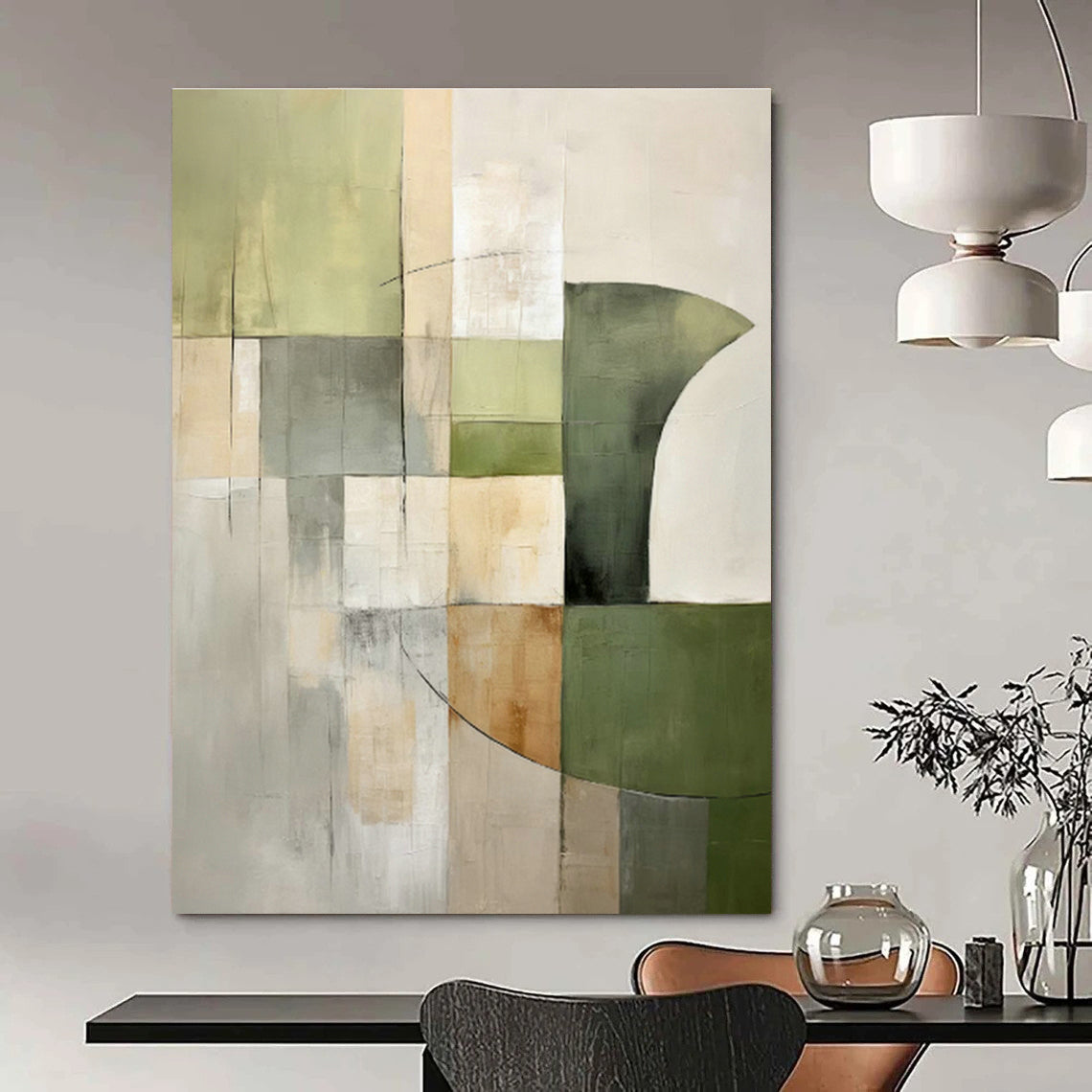 Grand - Sized Hand - Painted Abstract Murals for Bedroom Walk - in Showers & Office Pantries DLZ0595