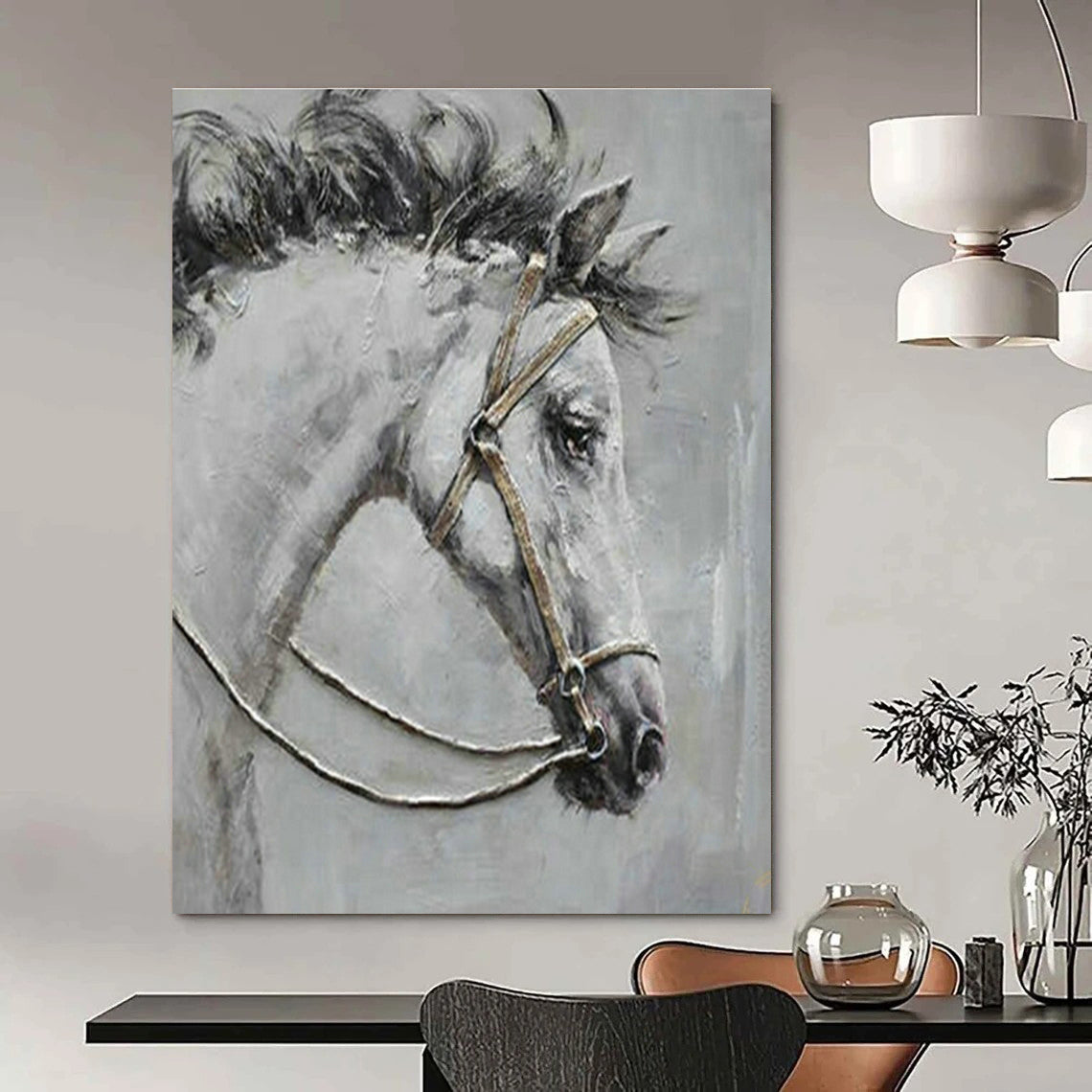 Large Hand Painted Abstract Wall Art for Bedroom & Entryway DLZ2034