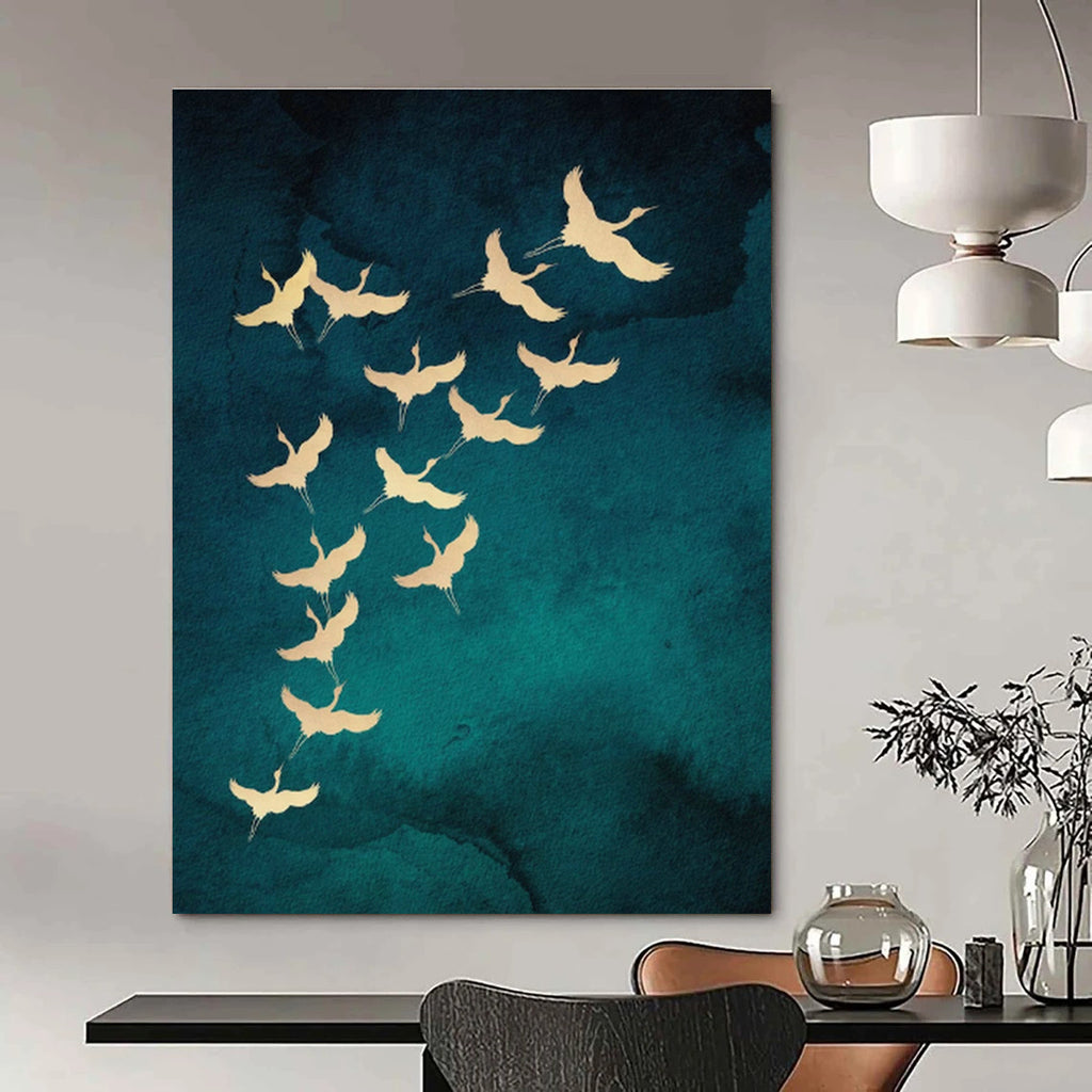 Immense Custom Hand - Painted Abstracts for Dining Room Elegance DLZ0389