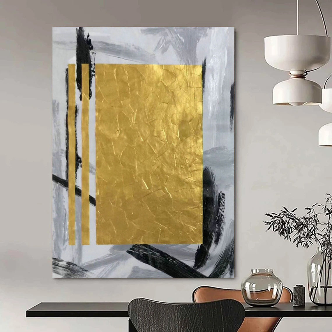 Tremendous, Time - Lapse Custom Hand - Painted Abstracts for Dining Room Intrigue DLZ0467