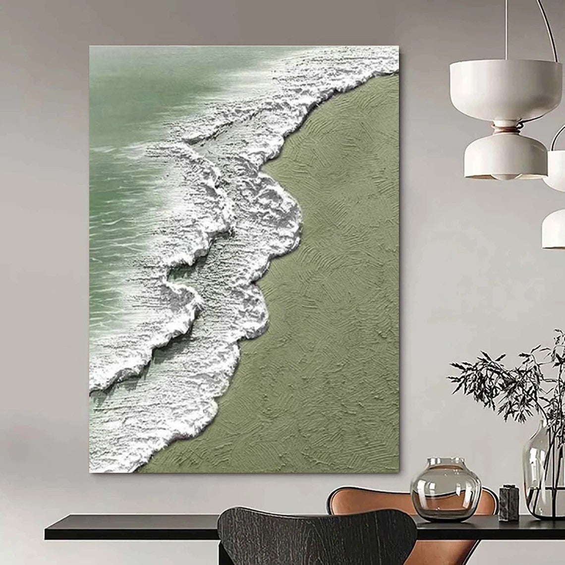 Vastly Sized Custom Abstract Wall Hanging for Dining Room & Entryway DLZ1207