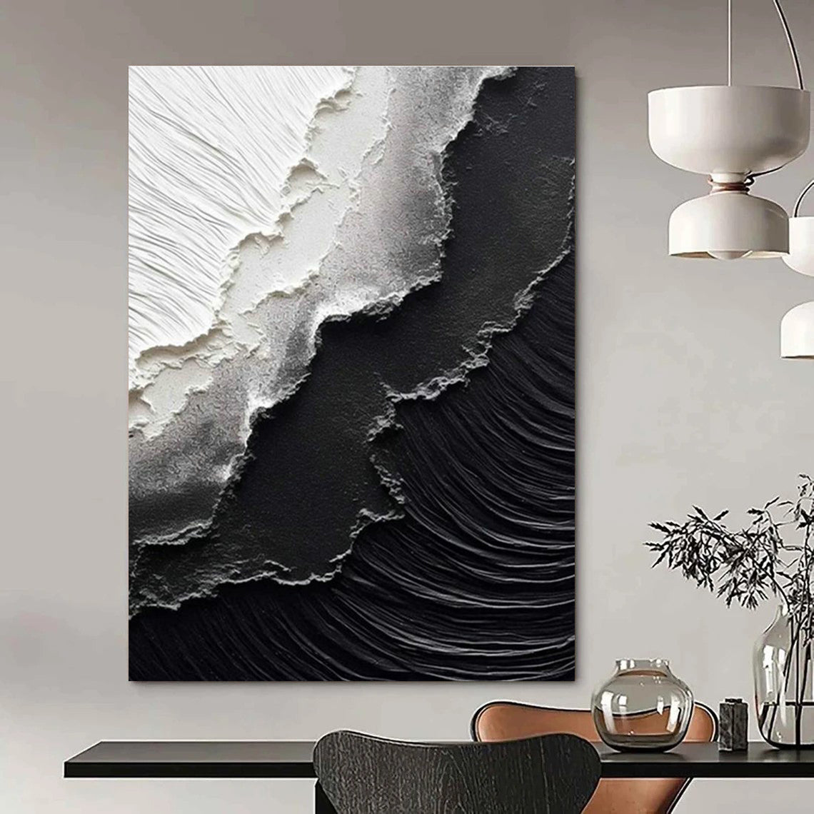 Tremendous Custom-Sized Hand Painted Abstract Art for Living Room & Office DLZ2175