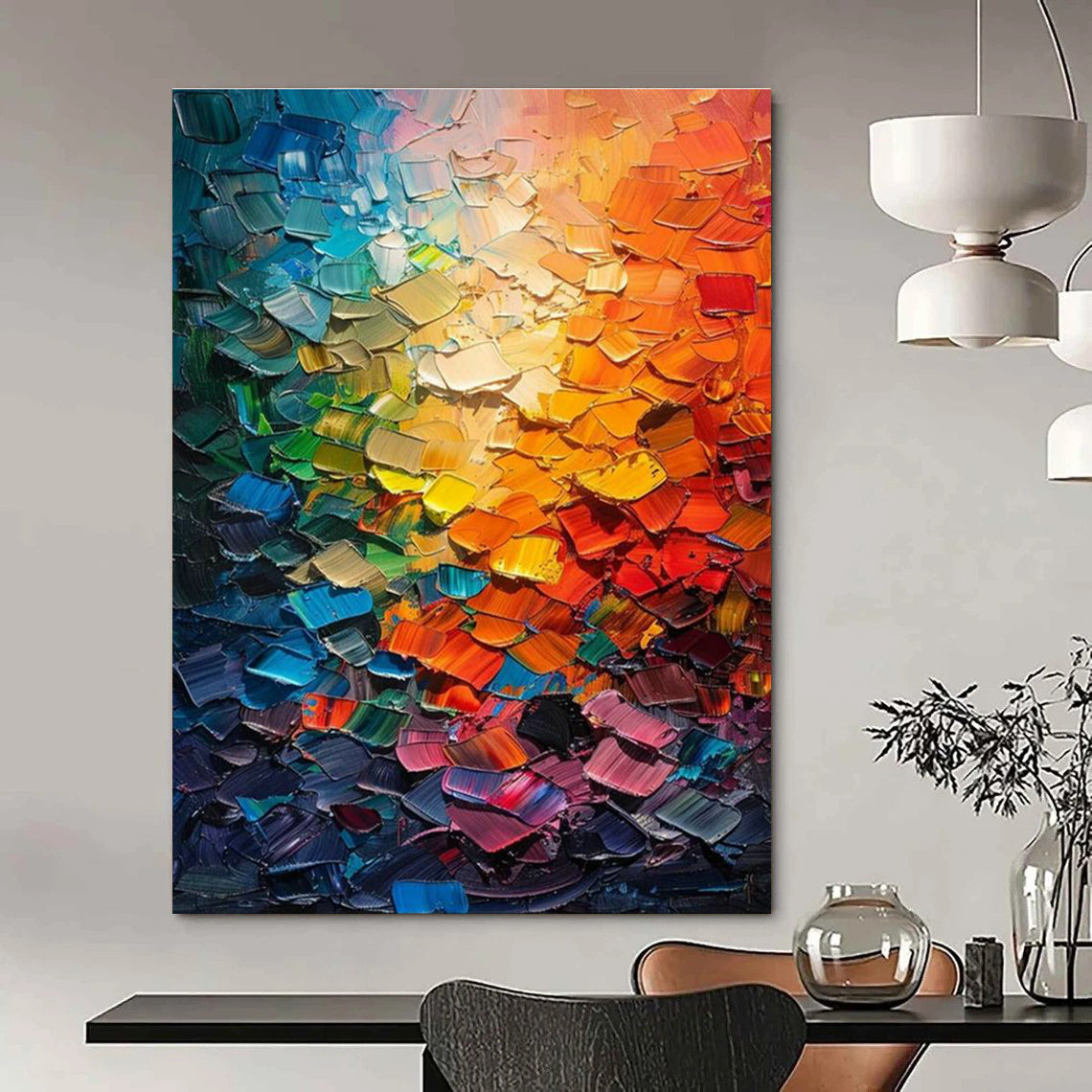 Large Custom Handmade Abstract Painting for Bedroom & Living Room DLZ2255
