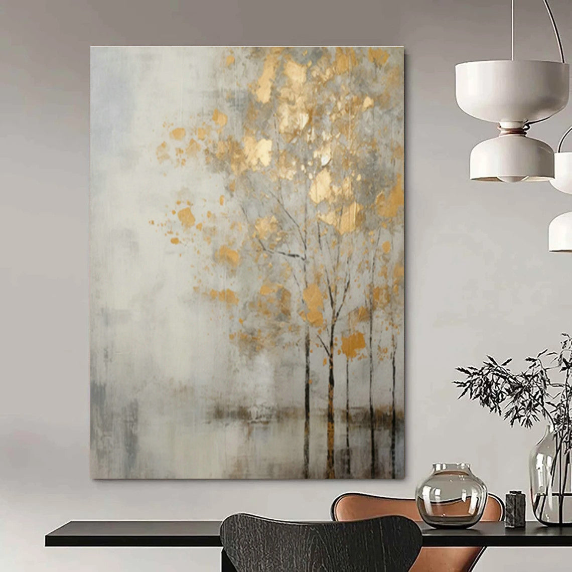 Expansive Bespoke Abstract Wall Art for Entryway & Dining Room DLZ1062