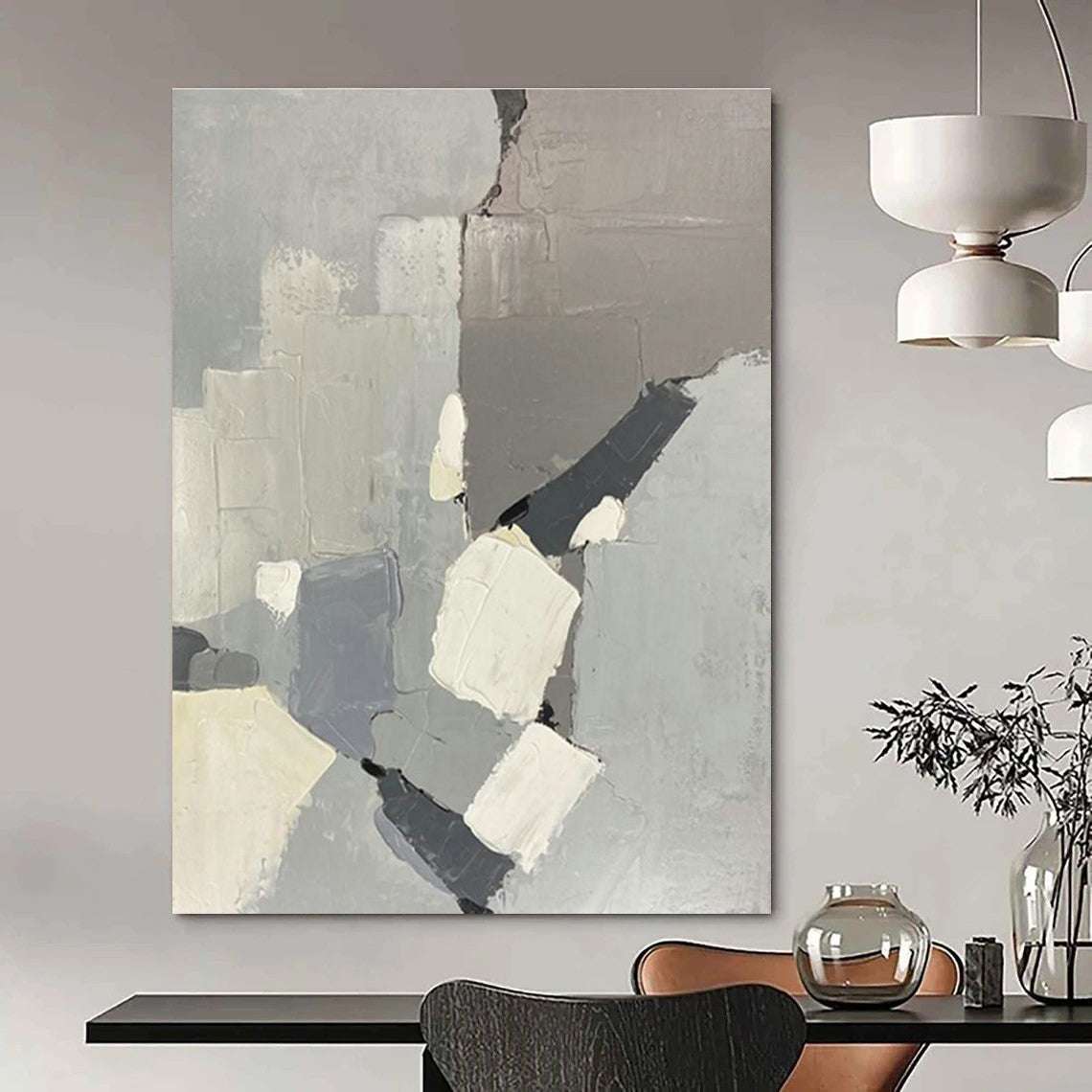 Handmade Abstract Painting for Entryway & Dining Room DLZ2286