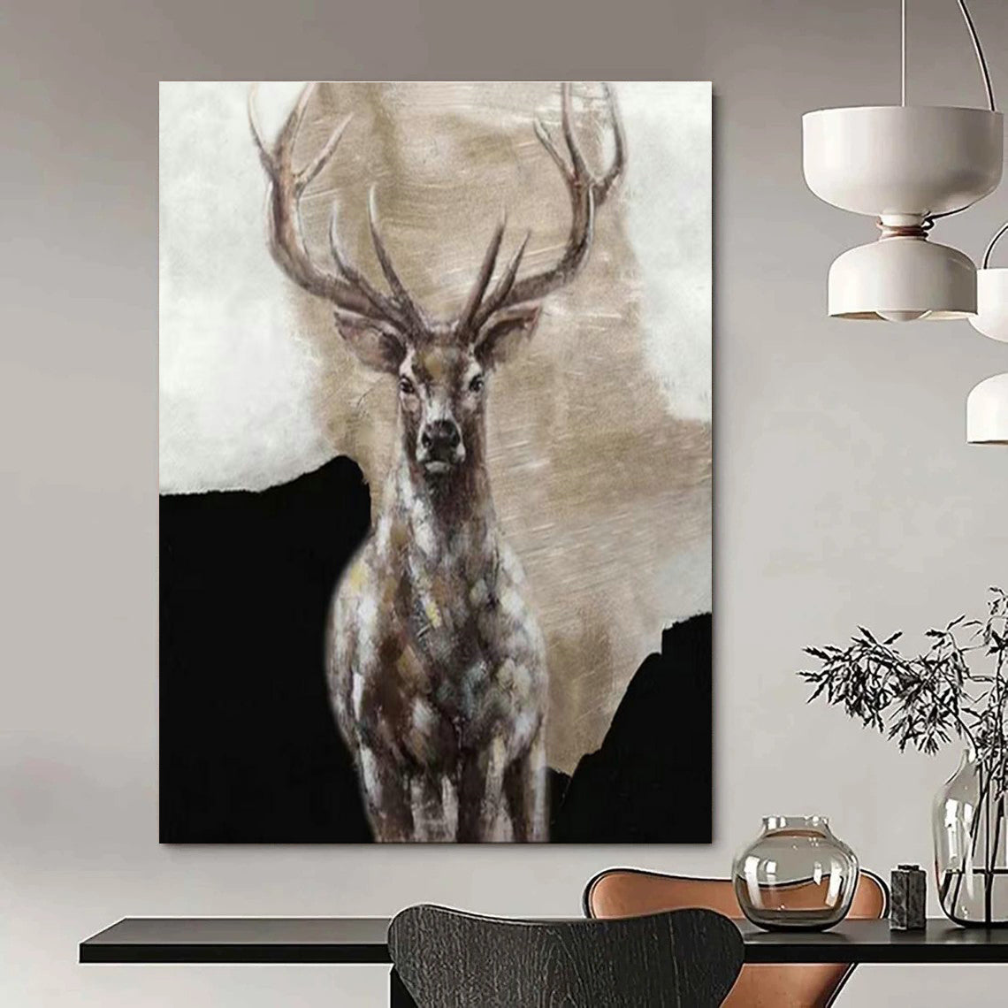 Massive Custom - Fit Handmade Abstract Canvas for Living Room and Bedroom DLZ2162