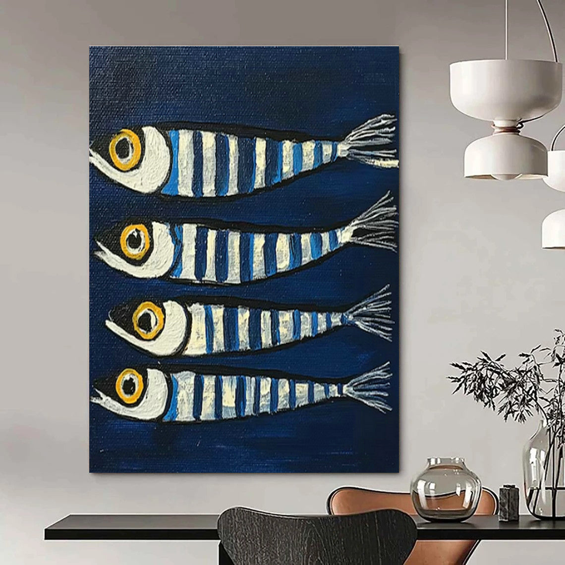 Monumental Personalized Handmade Abstract Painting for Hallway & Cottage DLZ2100