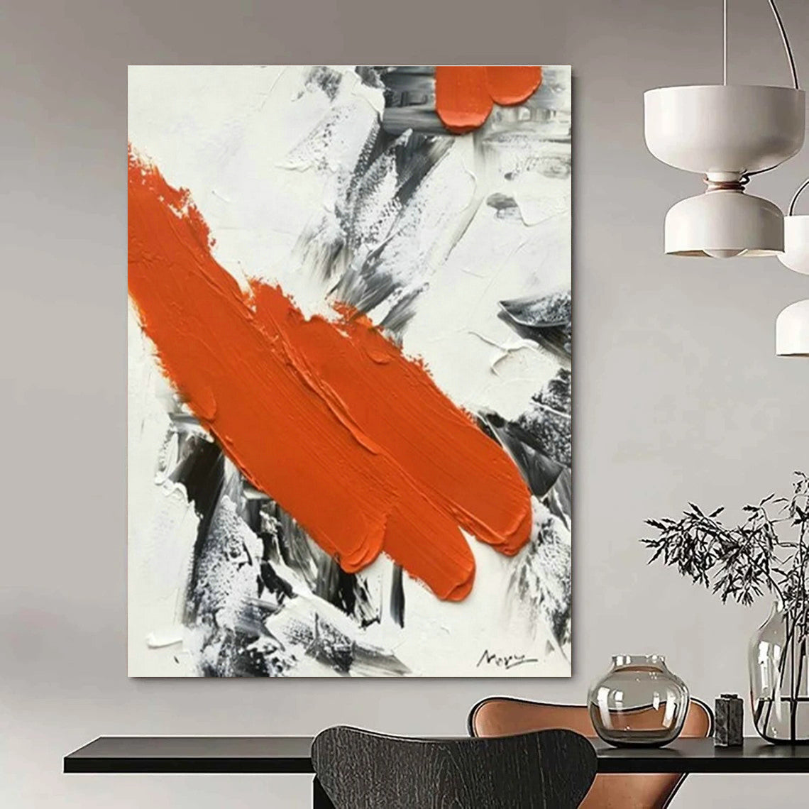 Original Handmade Abstract Canvas for Entryway and Living Room DLZ1458