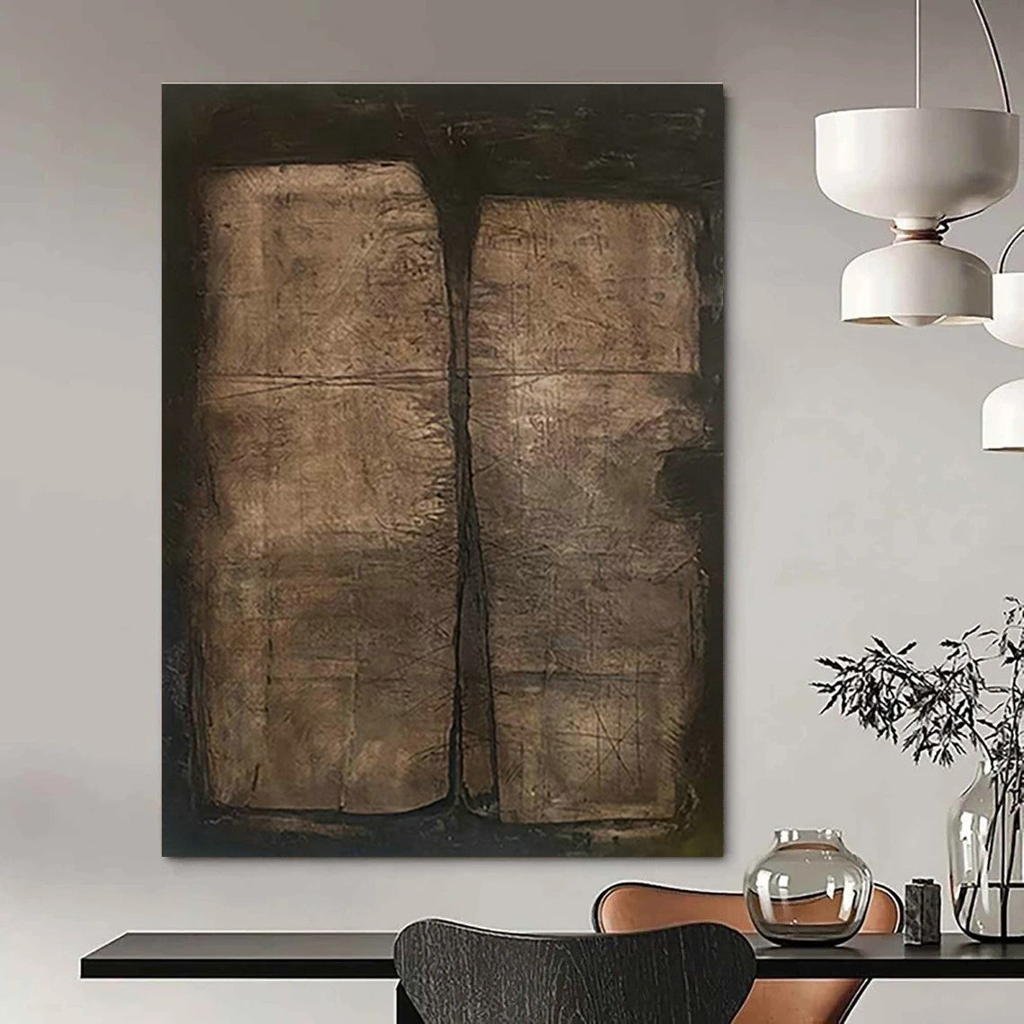 Hand - Painted Abstract Murals for Hallway Skylight Wells & Entryway Mudroom Lockers DLZ0869