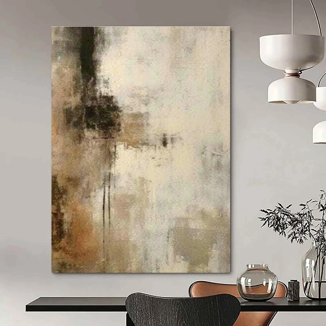 Monumental Personalized Handmade Abstract Painting for Hallway & Cottage DLZ2126