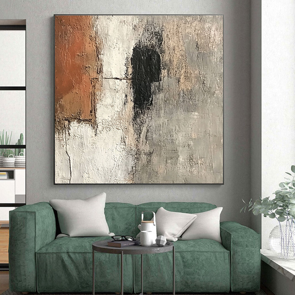 Earth Tone Abstract Painting with Subtle Textures GER586