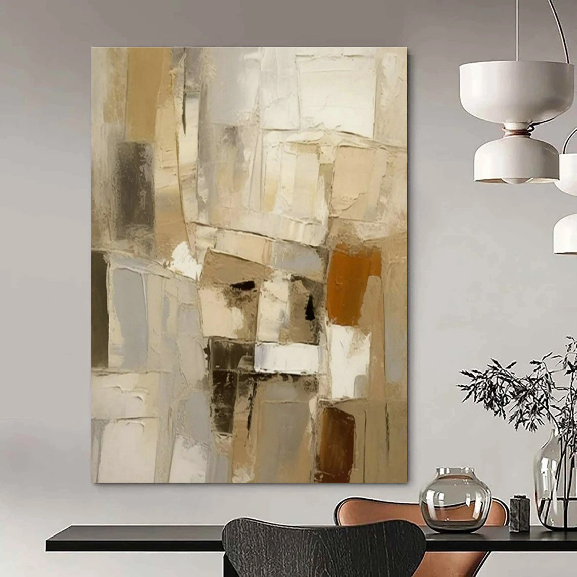 Original Hand-Painted Abstract Wall Art for Entryway and Office DLZ1451
