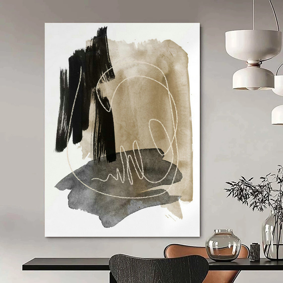 Handmade Large Abstract Decorative Painting, Inspiring Creative Ideas for Office and Foyer DLZ0976