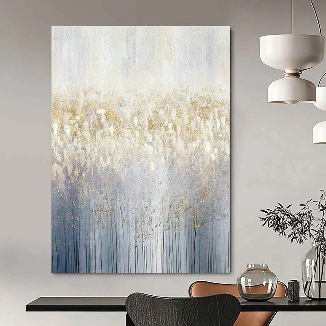 Oversized Abstract Paintings for Living Room Home Theater Projector Screens & Office Copy Machine Control Panels DLZ0930