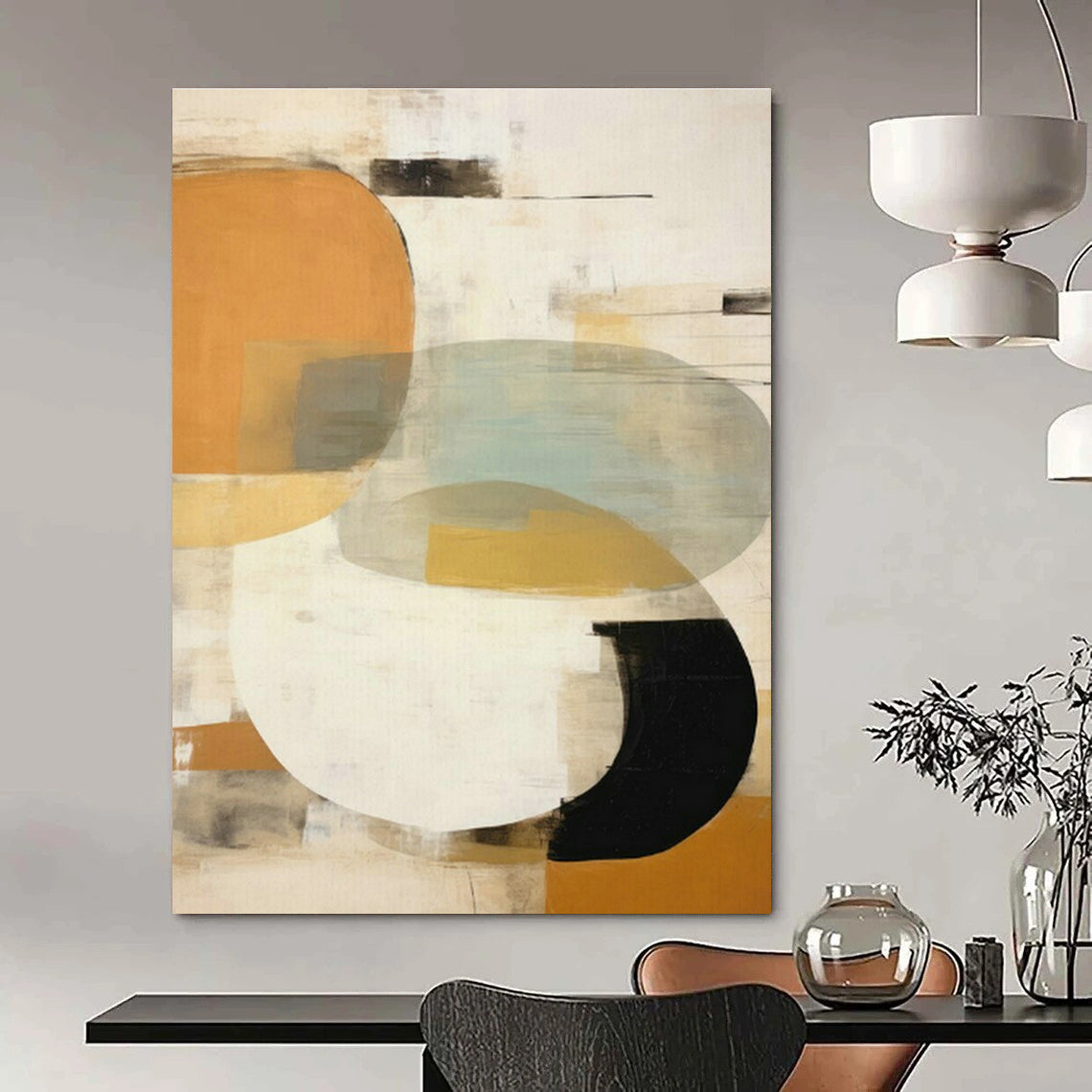 Large Custom Handmade Abstract Wall Art for Cottage Bedroom and Cottage Dining Room DLZ1632