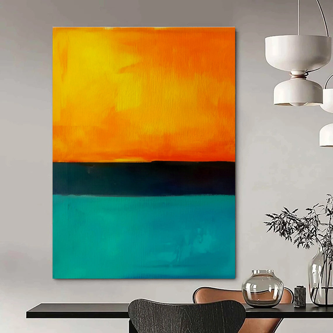 Enormous Tailored Handmade Abstract Canvas Art for Living Room & Entryway DLZ2098
