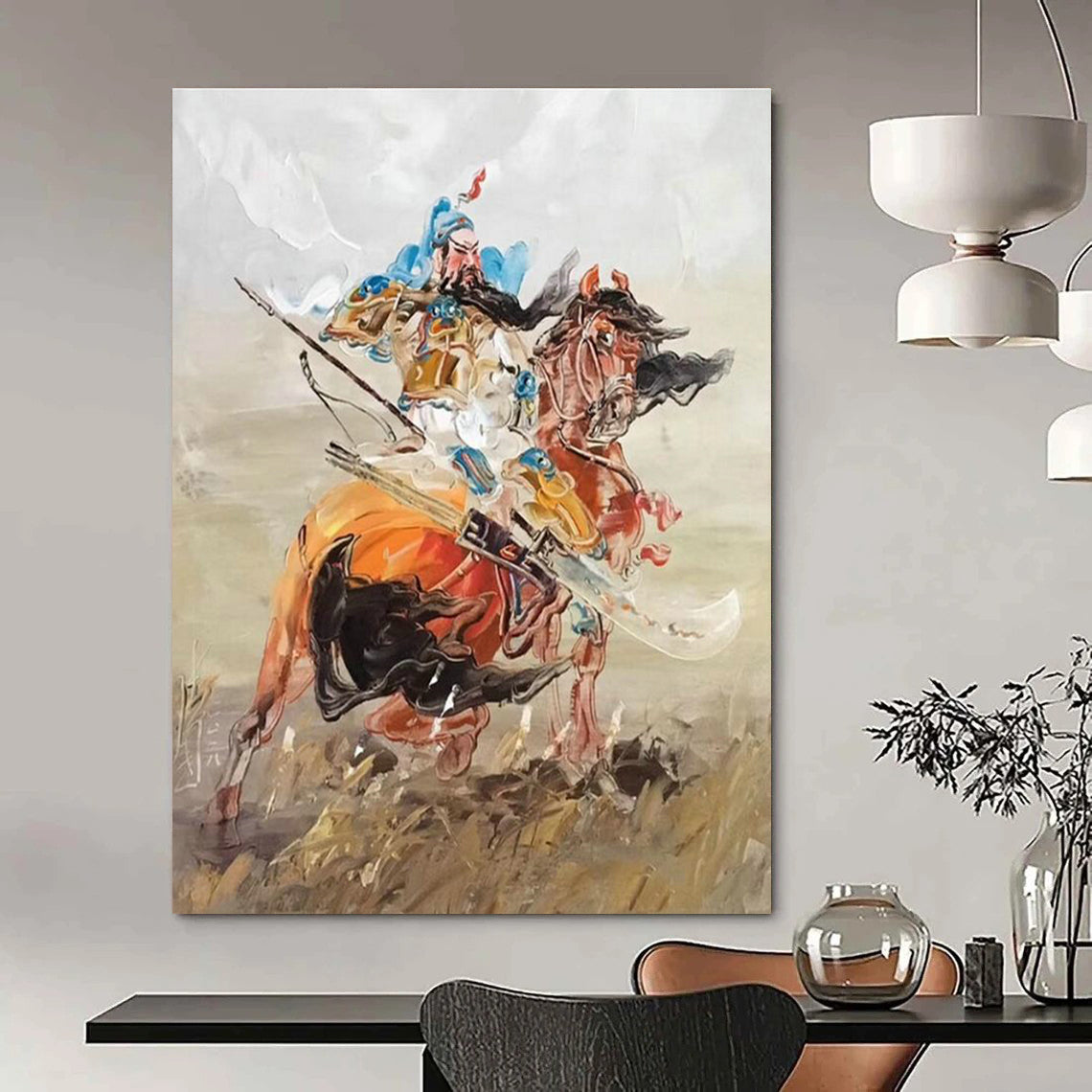 Hand-Painted Abstract Painting for Cottage Office & Hallway DLZ2290