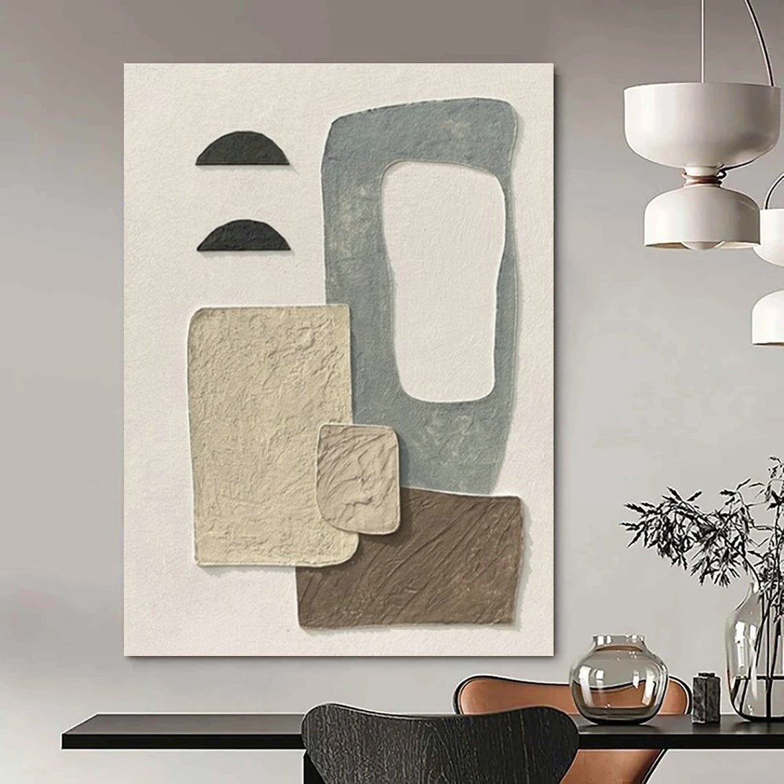 Custom Hand-Painted Abstract Canvas for Living Room and Office DLZ1524