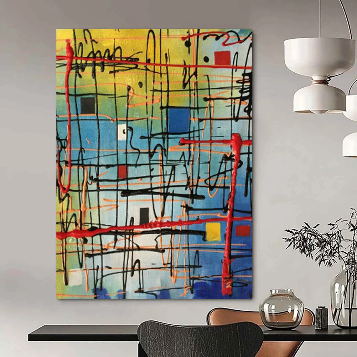 Oversized Handmade Abstract Painting for Office & Hallway DLZ2282