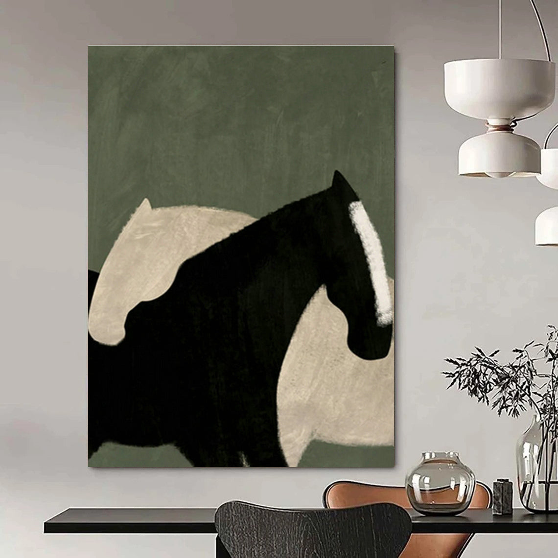 Custom - Blended Handcrafted Abstract Art for Office & Bedroom DLZ1418