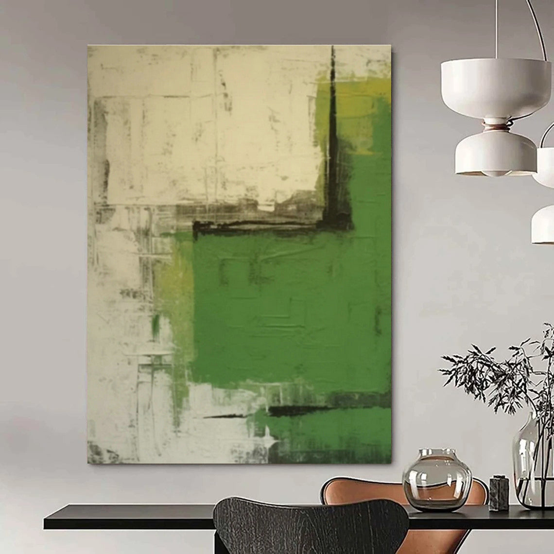 Custom - Made Hand - Painted Abstract Canvases for Bedroom Nightstands & Cottage Hallway Bike Racks DLZ0844