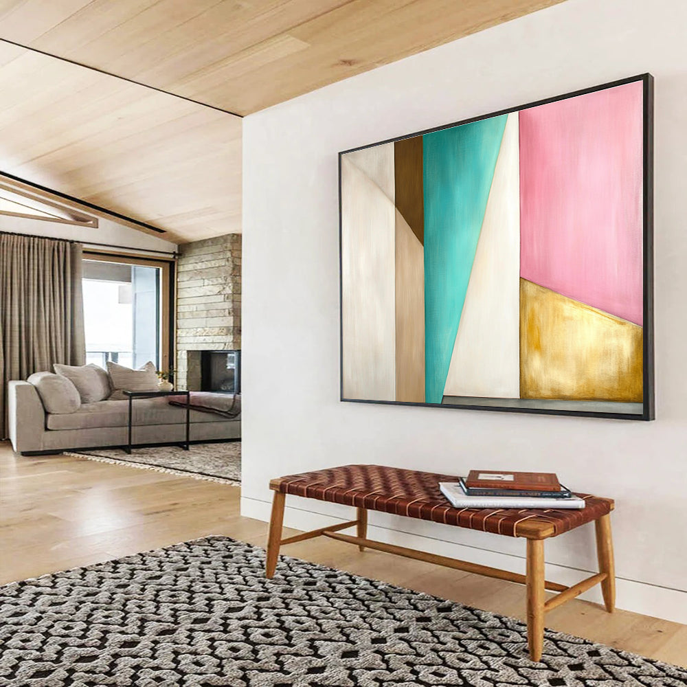 Geometric Color Block Abstract Painting DYP078