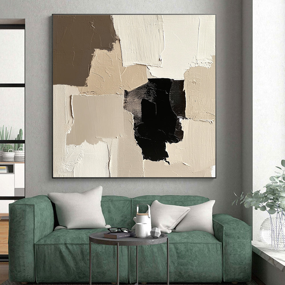 Neutral Tones Abstract Painting with Layered Textures GER452