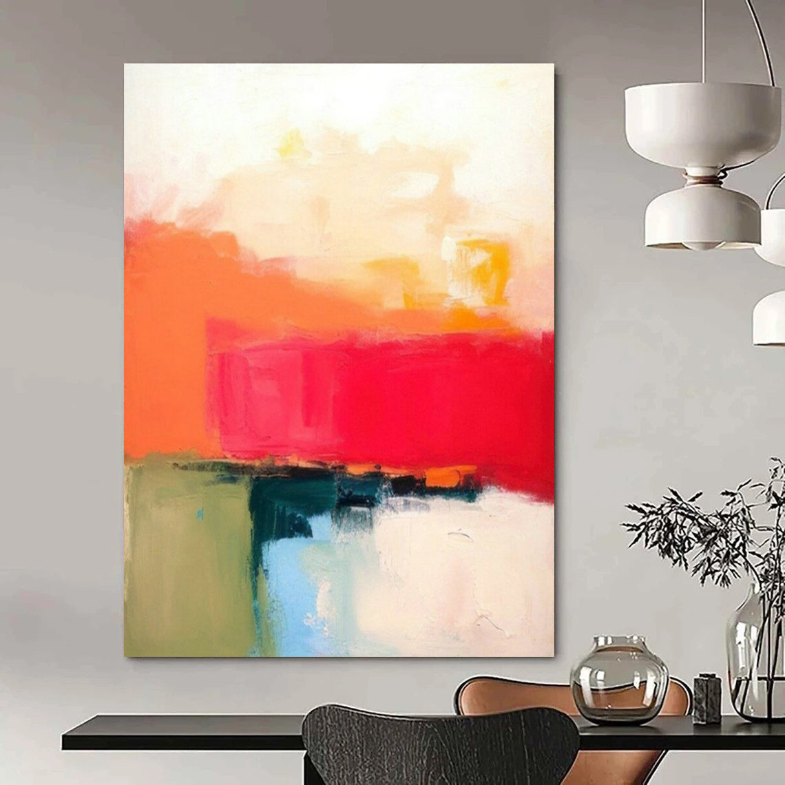 Oversized Custom Handmade Abstract Painting for Bedroom Walk-in Linen Closet Wall and Hallway Umbrella Stand Wall DLZ1926