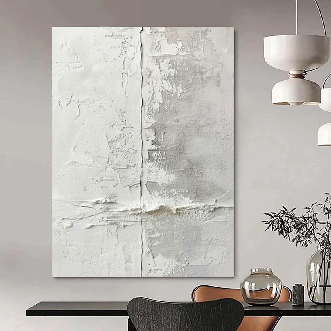 Large Customizable Handmade Abstract Painting for Bedroom Bed Footboard Wall and Living Room Coffee Table Lower Shelf Wall DLZ1913