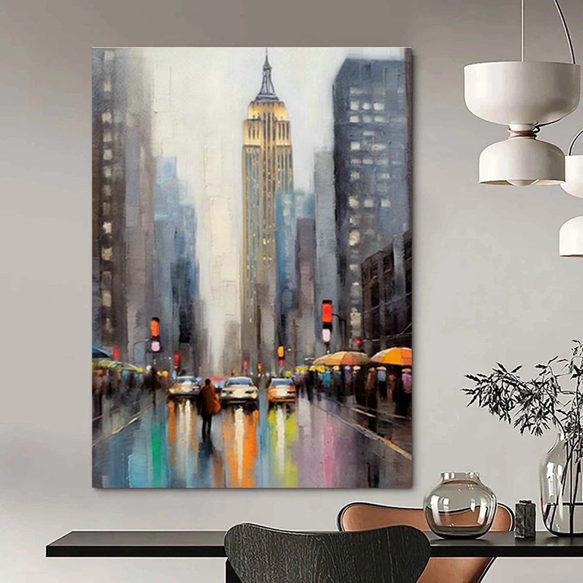 Customization of Extra - Large Hand - Painted Abstract Paintings for Entryway, Convey the Family Atmosphere DLZ0369