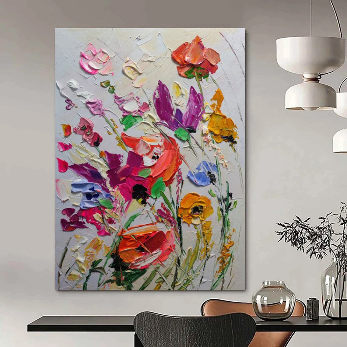 Vivid Flower - filled Abstract Painting ADGE265