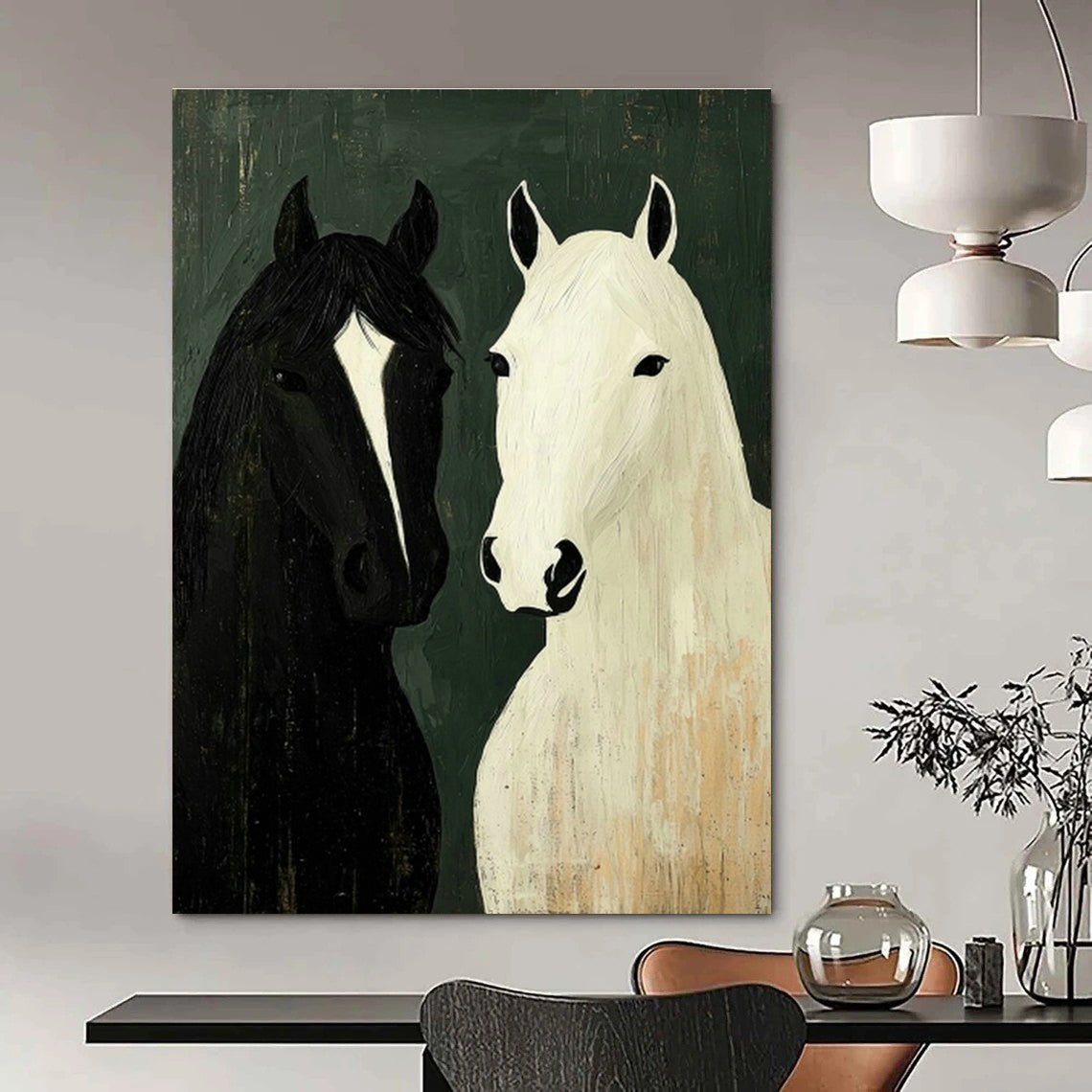 Massive Bespoke Hand-Painted Abstract Artwork for Entryway & Dining Room DLZ1010