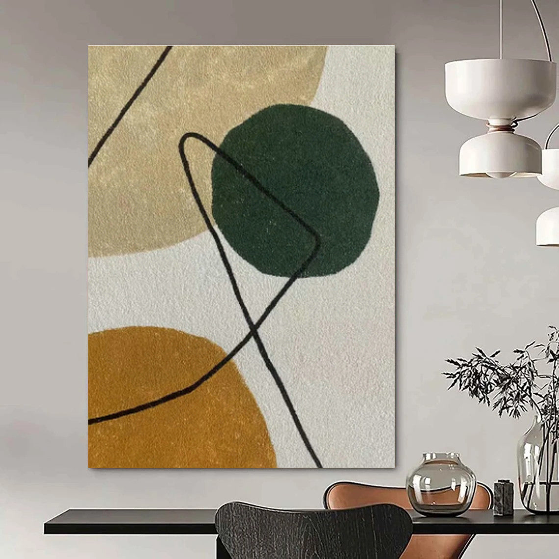 Custom - Crafted Hand - Painted Abstract Art for Cottage Office Nooks & Bedroom Reading Corners DLZ0583