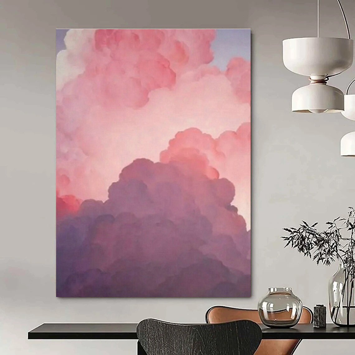 Oversized Hand - Painted Abstract Canvases for Office Waiting Areas & Dining Room Wet Bars DLZ0593