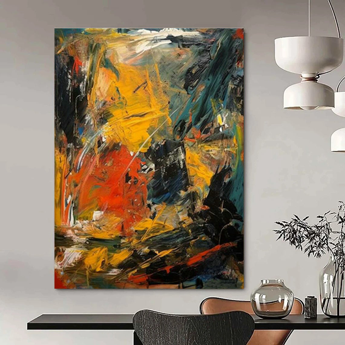 Customization of Large - sized Hand - Painted Abstract Paintings for Cottages, Bring Artistic Enjoyment DLZ0370