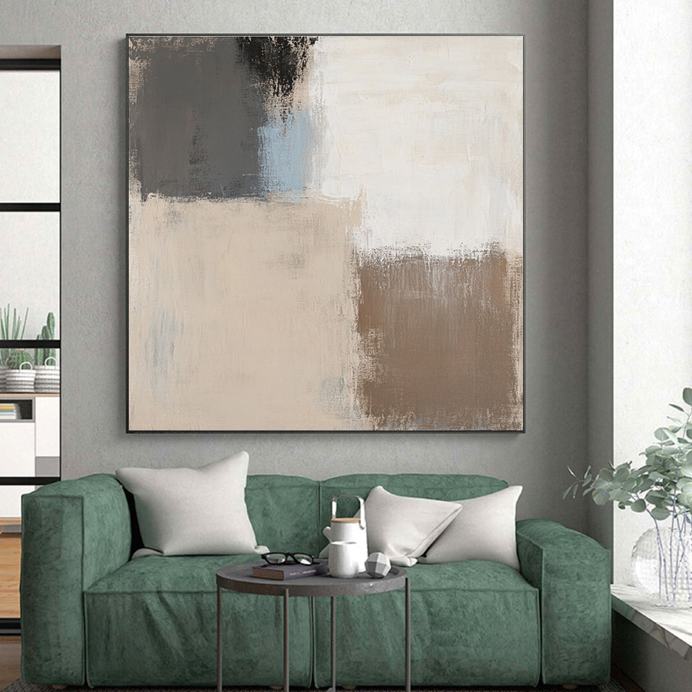 Muted Tone Abstract Painting with Soft Textures GER702