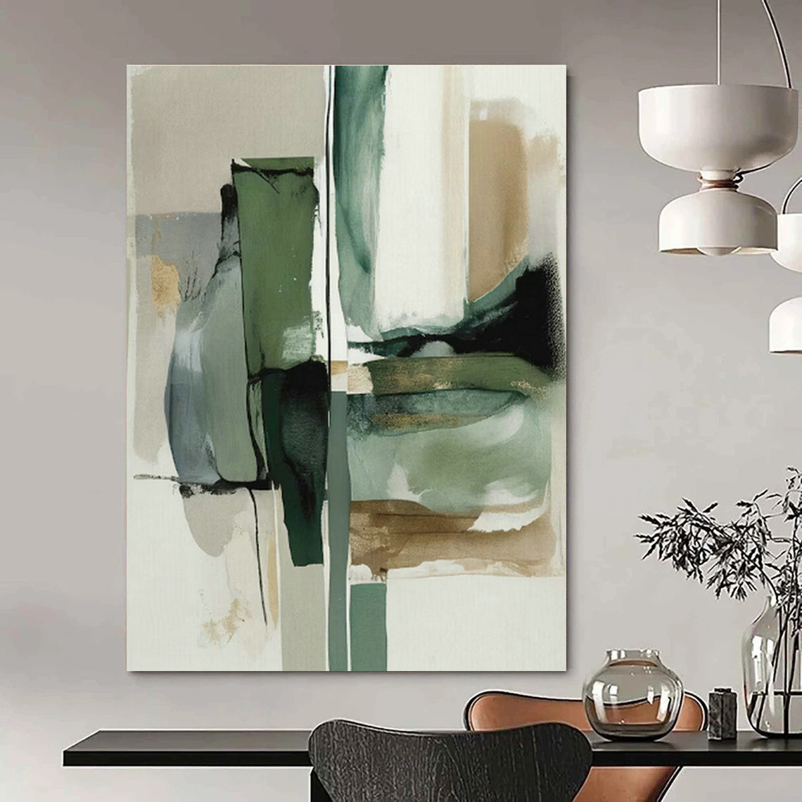 Handmade Abstract Wall Art for Cottage Bedroom & Entryway DLZ1643