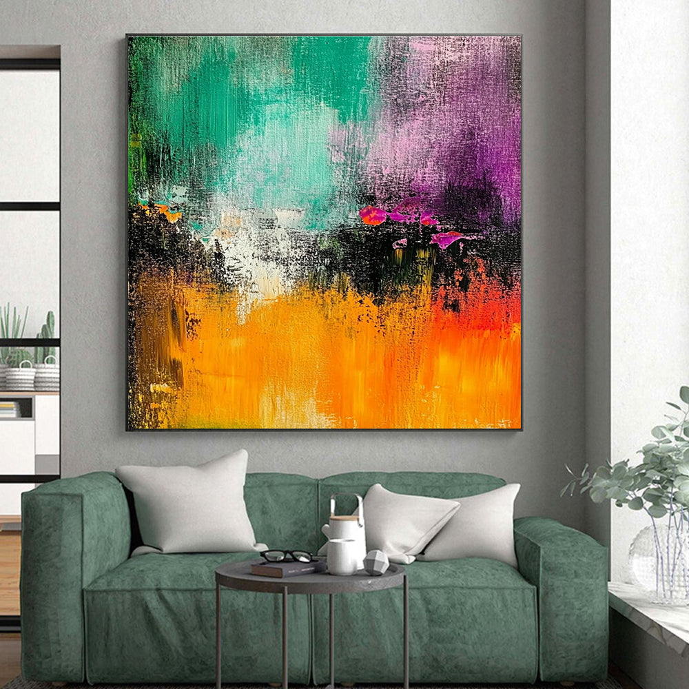 Colorful Abstract Painting with Vivid Splashes GER797