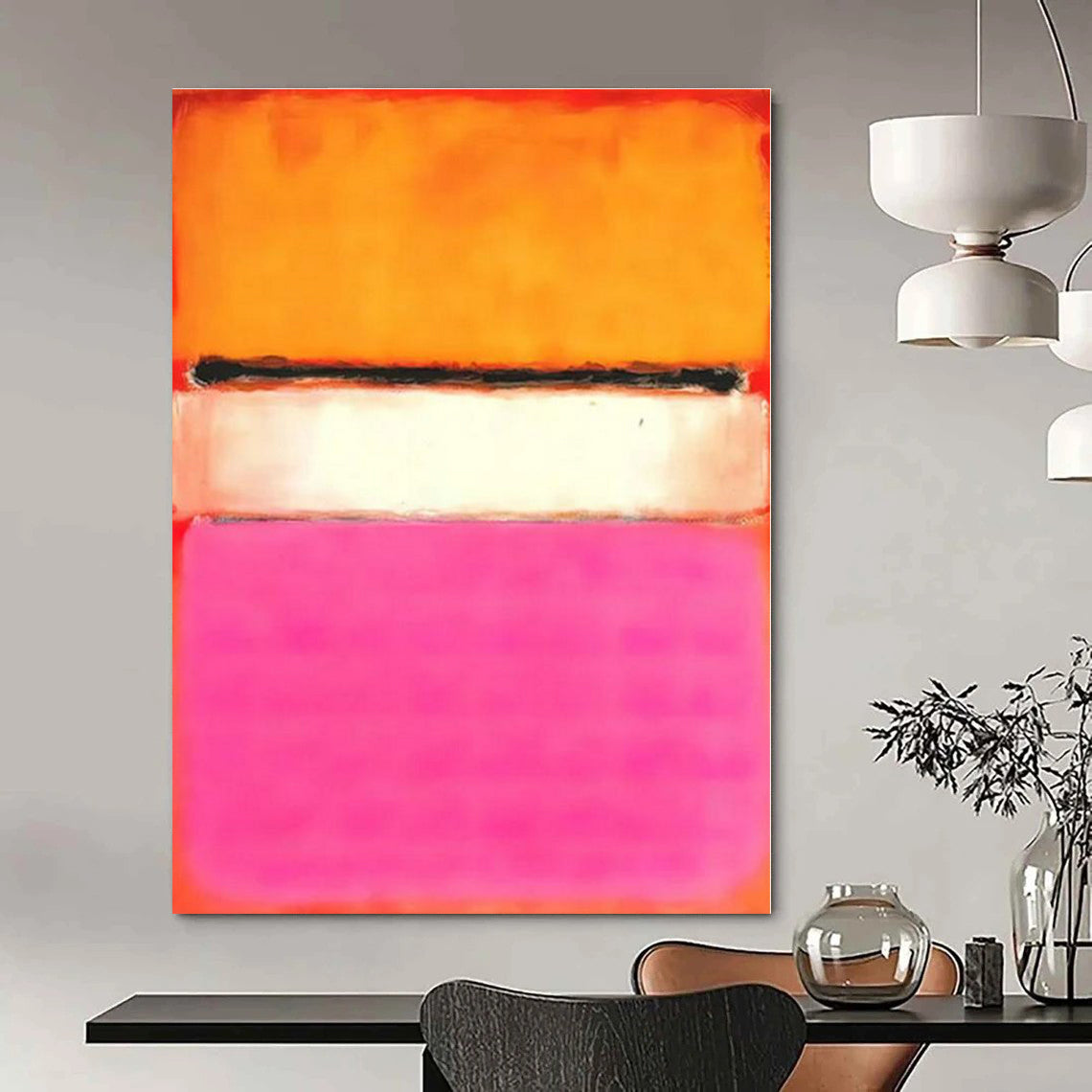 Hand-Painted Abstract Art for Cottage Hallway & Living Room DLZ2308