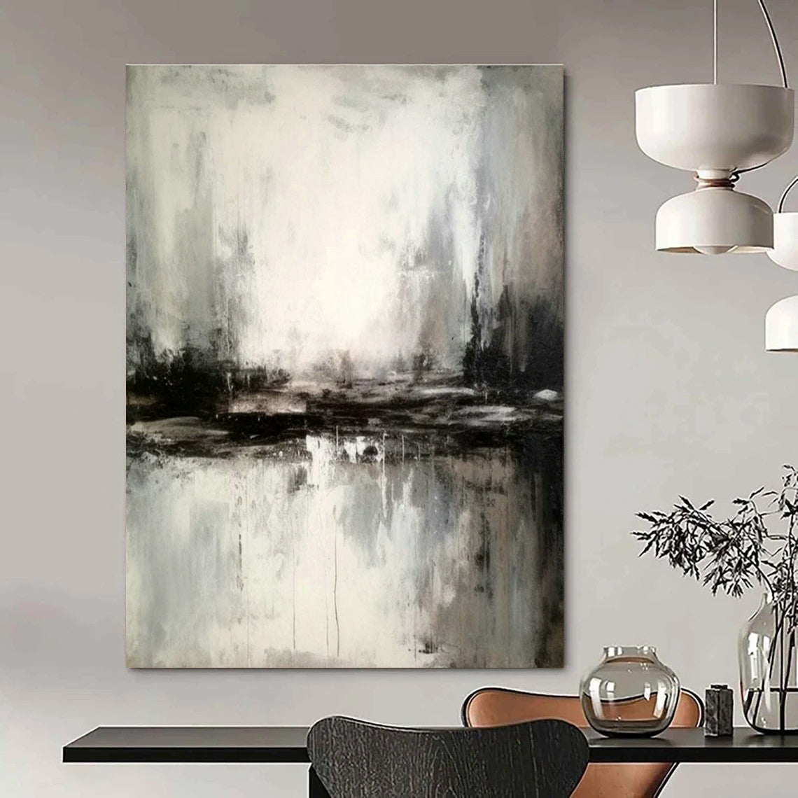 Original Handmade Abstract Canvas for Dining Room Fruit Bowl Tray Wall & Entryway Umbrella Stand Base Wall DLZ1815