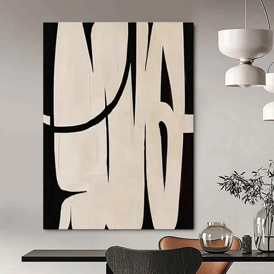 Oversized Handmade Abstract Painting for Dining Room & Hallway DLZ2023