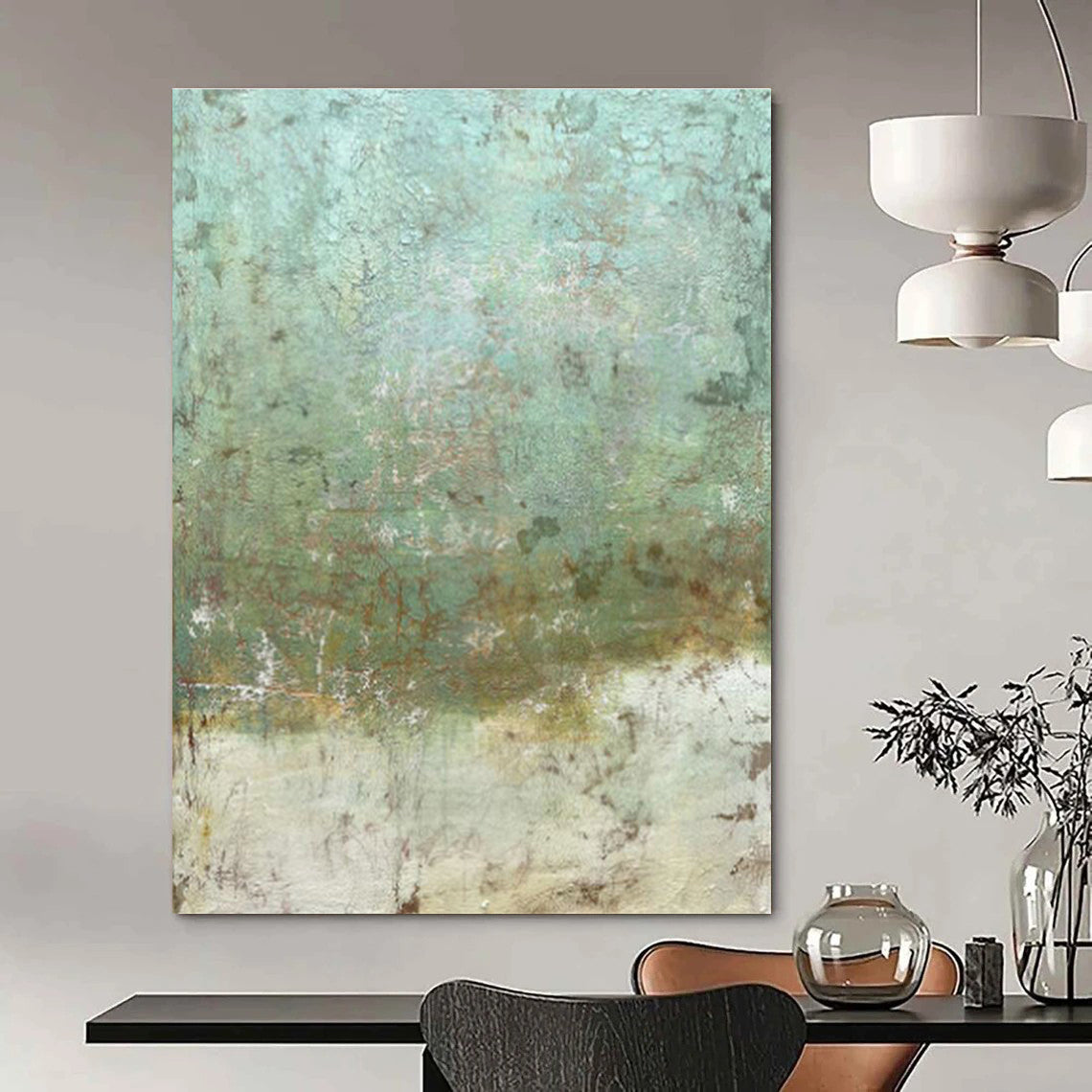 Vast Custom-Sized Hand Painted Abstract Painting for Cottages & Living Room DLZ2172