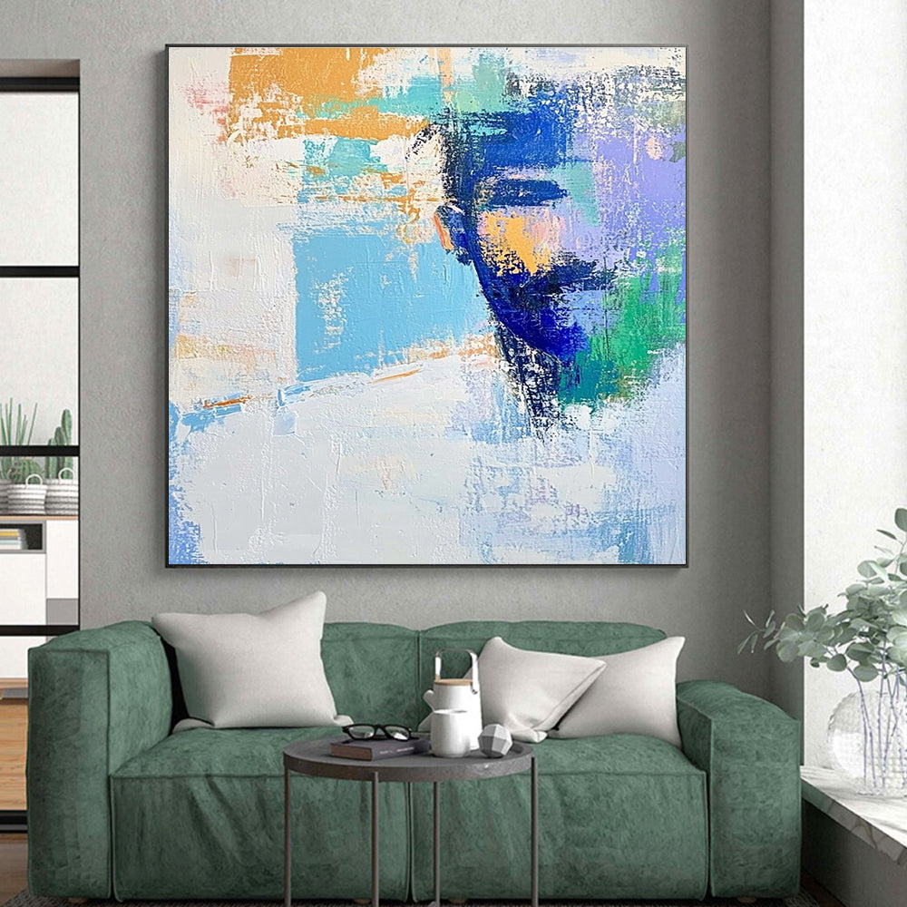 Colorful Abstract Painting with Portrait Elements GER570