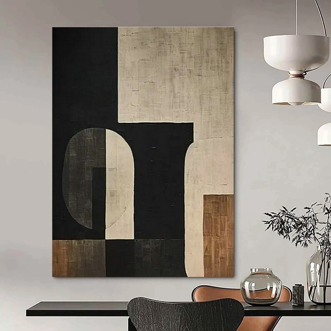 Handmade Abstract Wall Art for Cottage Office Keyboard Stand Wall & Hallway Pet Water Bowl Niche DLZ1749