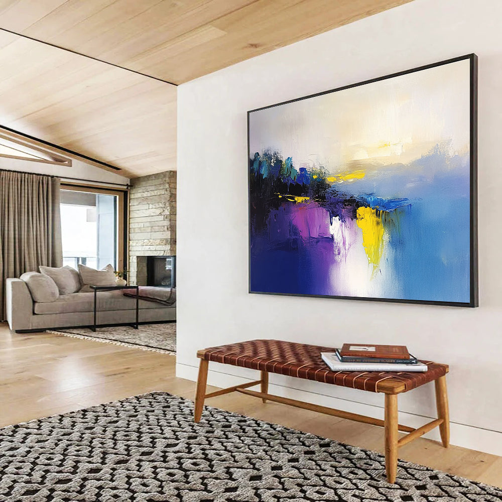 Colorful Lake Reflection Abstract Painting DYP475