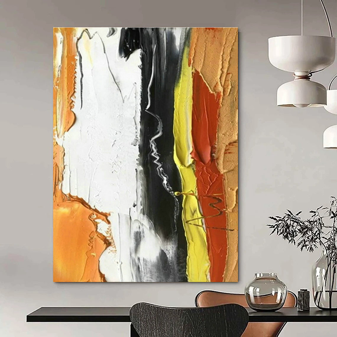 Large Custom Hand-Painted Abstract Art for Bedroom and Dining Room DLZ1453