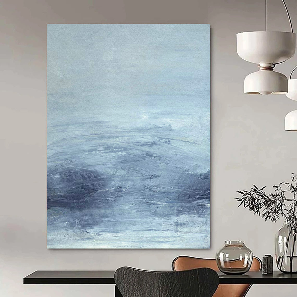 Modern Abstract Hand-Painted Art Canvas Painting, Elevating the Elegant Style of Bedroom and Dining Room DLZ0975