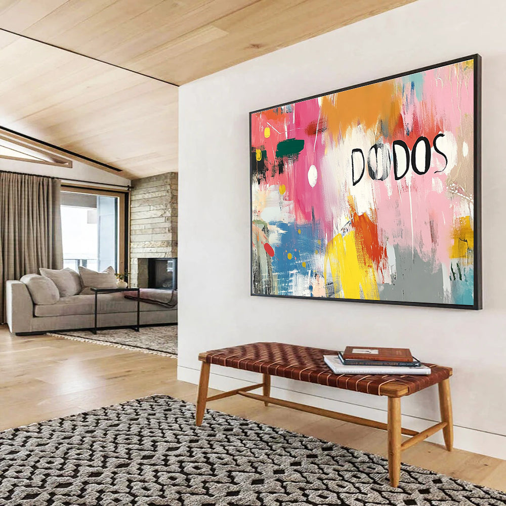 Colorful “DODOS” - Expressive Word Abstract Painting DYP048